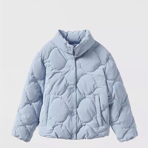 Zara Kids Light Blue Quilted Jacket